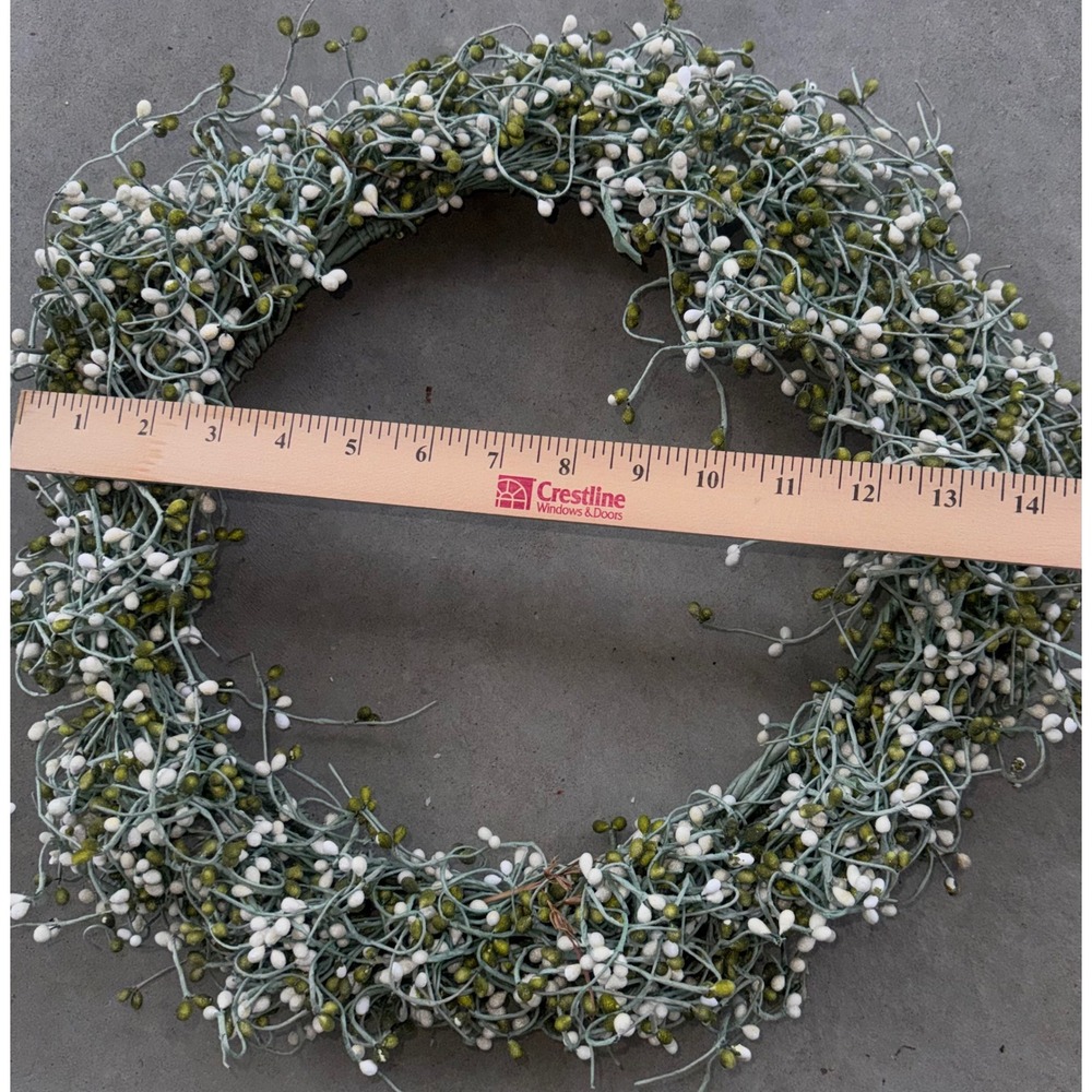 Vine Rustic Cottage Core Wreath Spring Boutique Outdoor Flower Baby's Breath - Picture 5 of 7